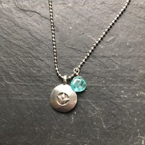 Satya Jewelry- sterling Lotus with Apatite